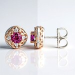 Orecchini in argento con Fluorite Rosa (Gems en Vogue)