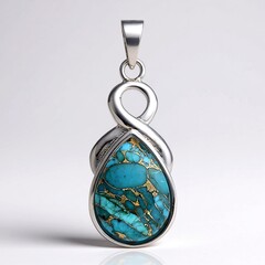 Ciondolo in argento con Mosaico turchese