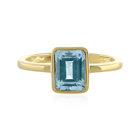 Himmelblauer Topas-Silberring