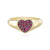 Ruby Silver Ring (M de Luca)