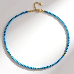Collana in argento con Apatite Blu Neon
