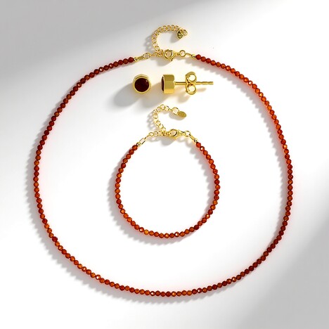 Parure in argento con Granato Essonite