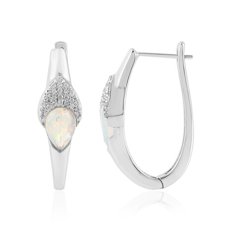 Zilveren oorbellen met Welo-opalen (de Melo)