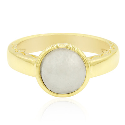 Bague en argent et Jadéite Blanche (Annette)