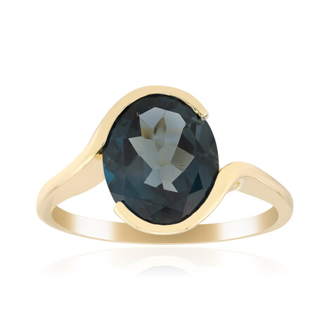 Gouden ring met een Londen-blauwe topaas (de Melo Gold)