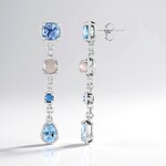 Orecchini in argento con Topazio Blu Cielo
