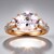 Anello in oro con Berillo Rosa non riscaldato