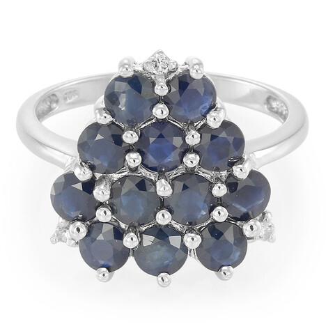 Anello in argento con Zaffiro Blu