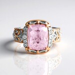 Anello in argento con Kunzite Brasiliana (Gems en Vogue)