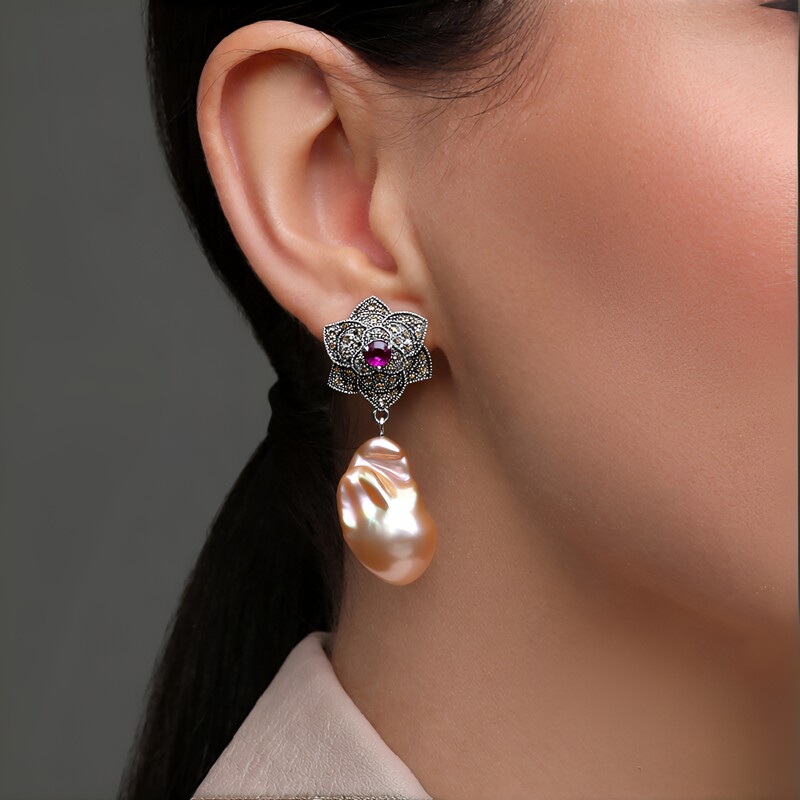 Ming-Perlen-Silberohrringe (Annette classic)