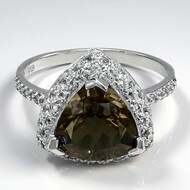 Smoky Quartz Silver Ring