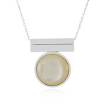 Perlmutt-Silberhalskette