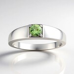Anello in argento con Tanzanite Verde