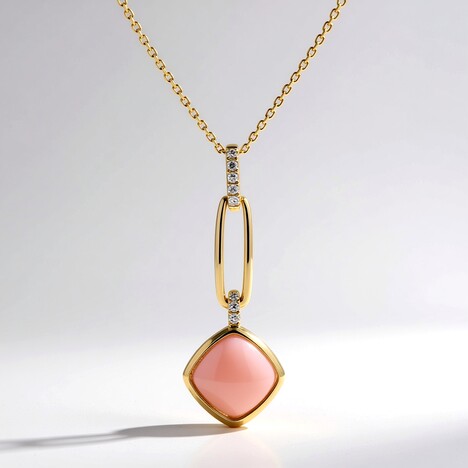 Collana in oro con Opale Rosa (CIRARI)