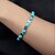 Blauer Kingman Mohave-Türkis-Silberarmband (Faszination Türkis)