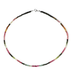 Fancy Tourmaline Silver Necklace