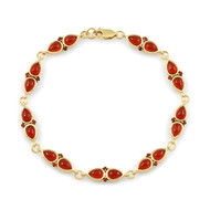 Zilveren armband met carneoolstenen (KM by Juwelo)