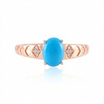 Anillo en oro con Turquesa bella durmiente