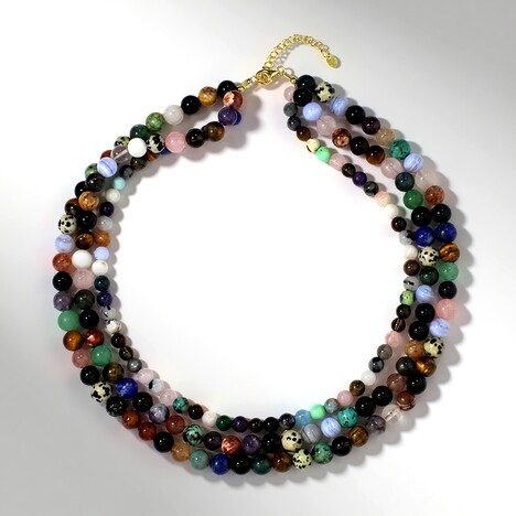 Collana in argento con Apatite Blu Neon