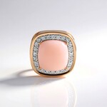 Pendentif en argent et Opale rose (de Melo)