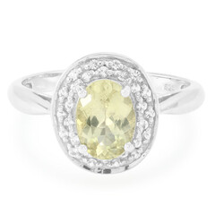 Anello in argento con Apatite Lemon