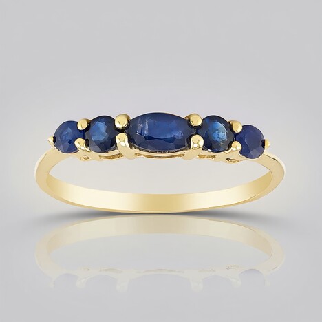 Bague en or et Saphir de Kanchanaburi