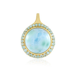 Zilveren hanger met een larimar