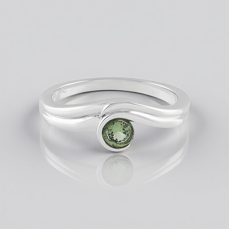 Anello in argento con Apatite Cromo