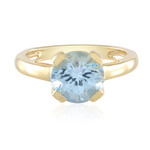 Himmelblauer Topas-Silberring