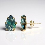 Orecchini in argento con Silice gemma drusa (Bali Barong)