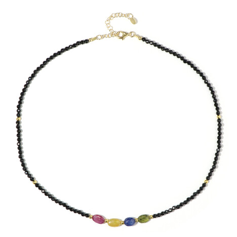 Edelstein-Silberhalskette