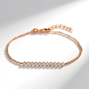 Bracciale in argento con Diamante Rose de France VS1 di Argyle (Annette)