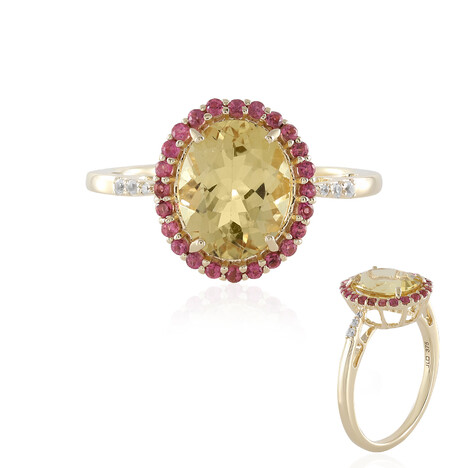 Anello in oro con Berillo Giallo