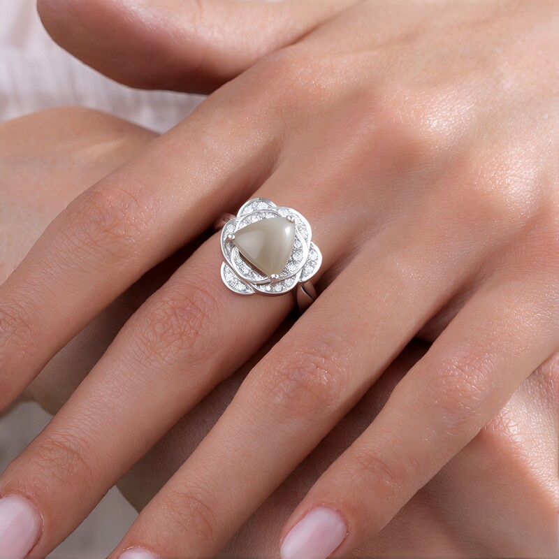 Anillo en plata con Ágata de Botsuana