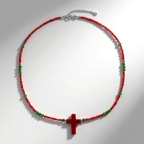 Collana in argento con Corniola (MONOSONO COLLECTION)