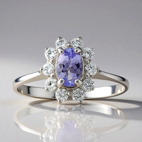 Anello in argento con Tanzanite