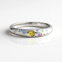 Anello in argento con Zaffiro Giallo