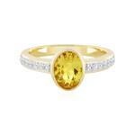 Anello in argento con Apatite Dorata