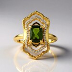 Anello in argento con Diopside Russo