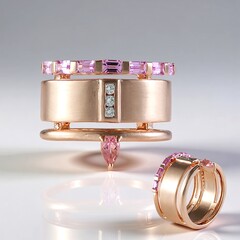 Bague en argent et Tourmaline rose du Nigéria