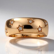 Gouden ring met SI1 Argyle Rose De France Diamanten (Annette)