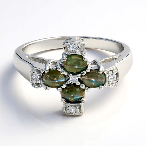 Anello in argento con Alessandrite Occhio di Gatto