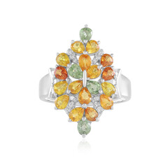 Fancy Sapphire Silver Ring