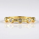 Anello in oro con Diamante Champagne SI1