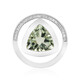Zilveren hanger met een groene amethist (MONOSONO COLLECTION)