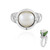 Anillo en plata con Perla Freshwater (Adela Silber)