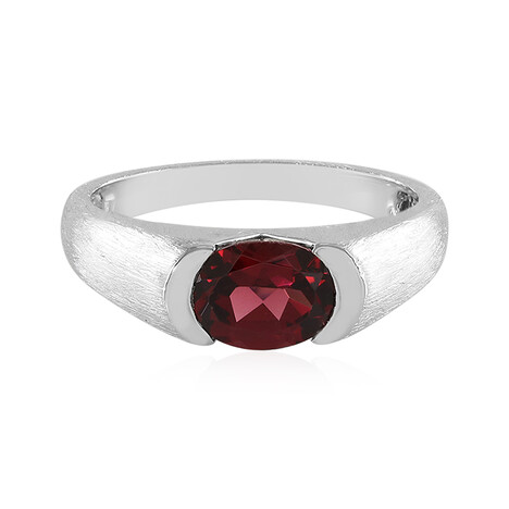 Mosambik-Granat-Silberring