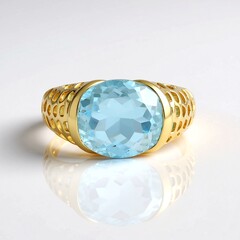 Anello in argento con Topazio Blu Cielo
