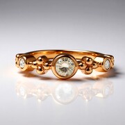 Gouden ring met een SI1 Argyle Rose De France Diamant (Annette)