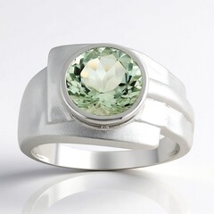 Anello in argento con Ametista Verde